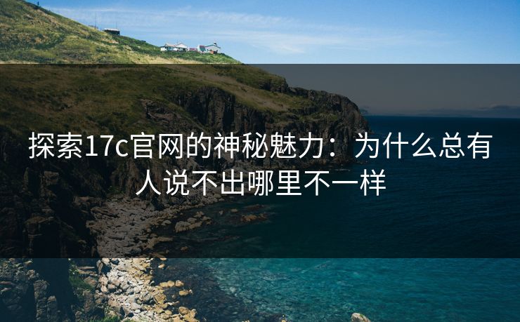 探索17c官网的神秘魅力：为什么总有人说不出哪里不一样