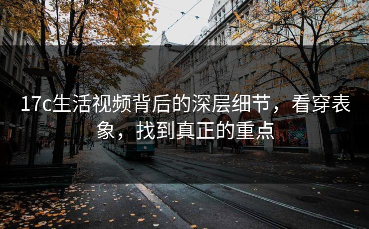 17c生活视频背后的深层细节,看穿表象,找到真正的重点
