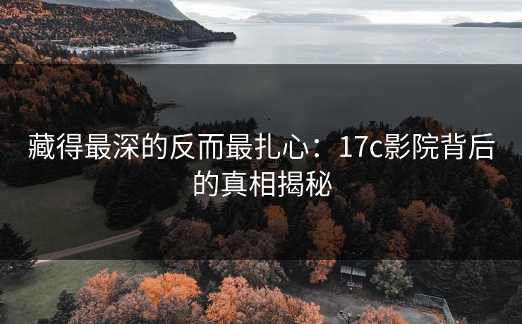 藏得最深的反而最扎心:17c影院背后的真相揭秘