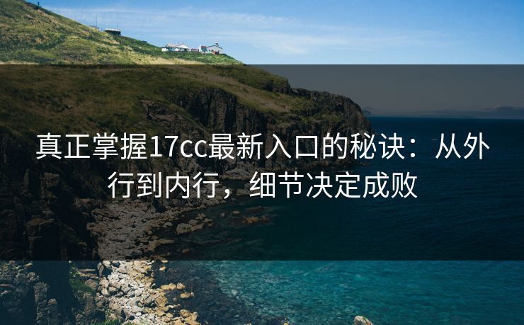 真正掌握17cc最新入口的秘诀：从外行到内行，细节决定成败